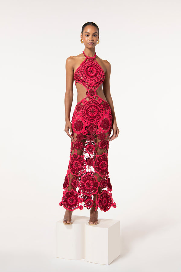 ACCALIA CROCHET GOWN - GHERMEZ ROSE