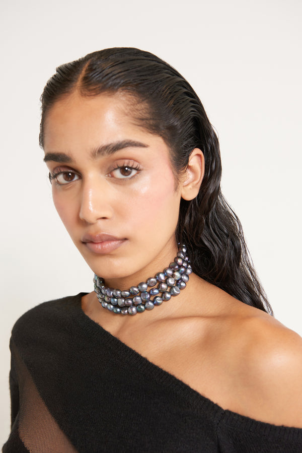 NORA CHOKER - BLACK PEARL