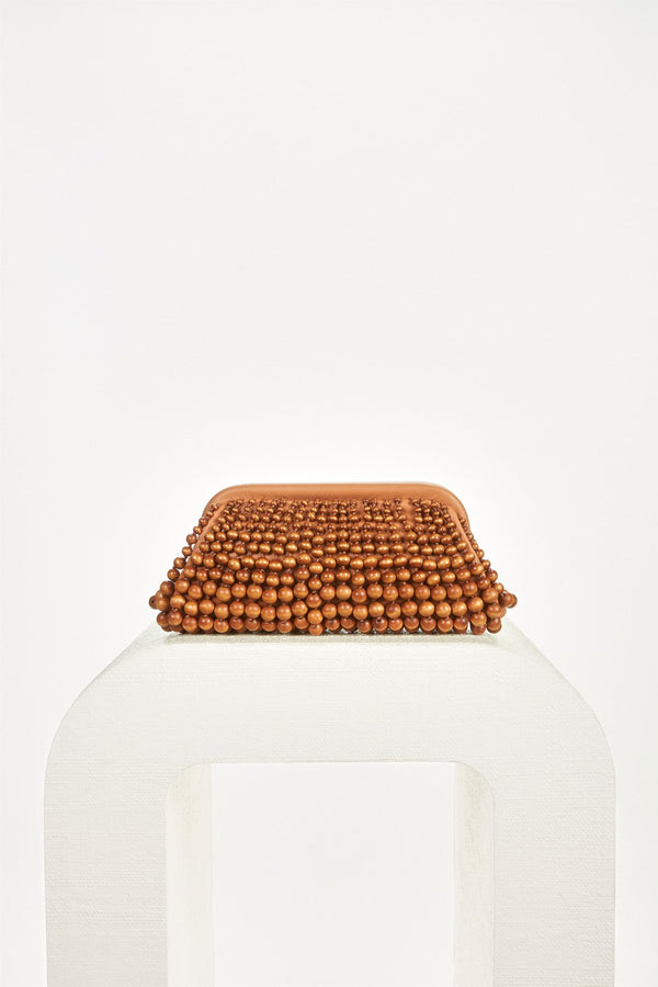 NIA CLUTCH - CHESTNUT