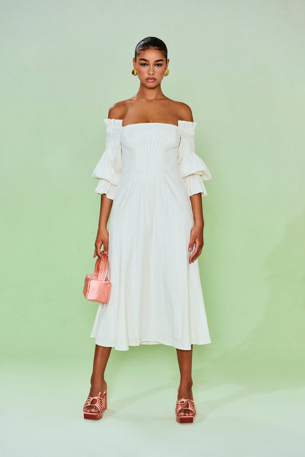 IDA DRESS - OFF WHITE