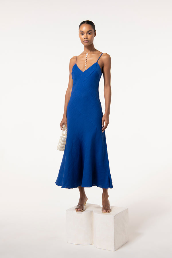 VEDA DRESS - PERSIAN BLUE