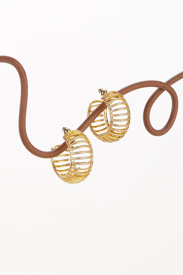 DAVINA EARRING - GOLD CLEAR