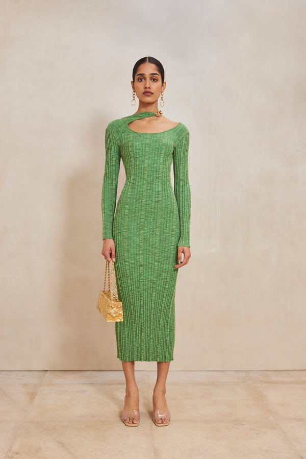 EBBA KNIT DRESS - EMERALD