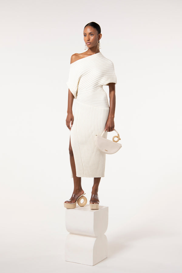 NAUNET KNIT DRESS - OFF WHITE