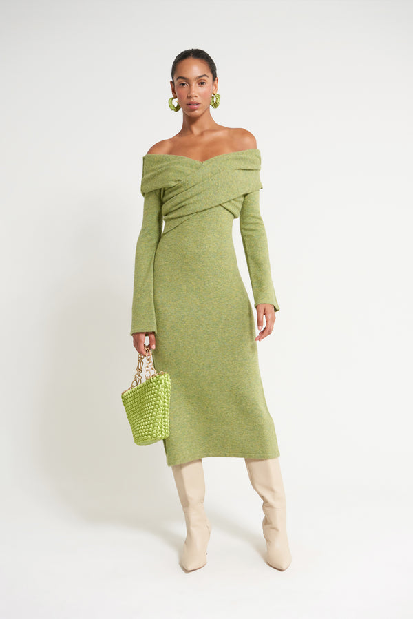 ZENNIE KNIT DRESS - PINE