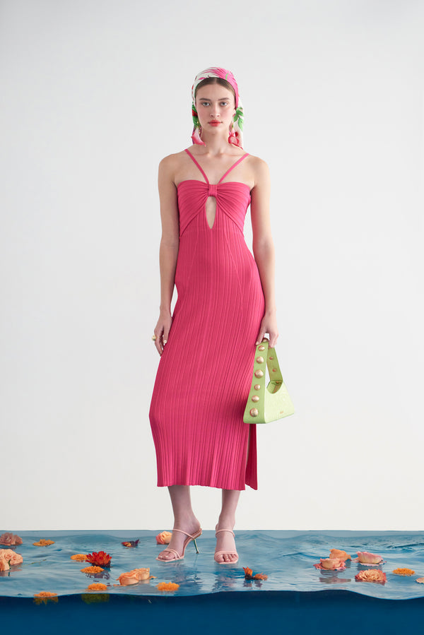 ELFREDA KNIT DRESS - DRAGONFRUIT