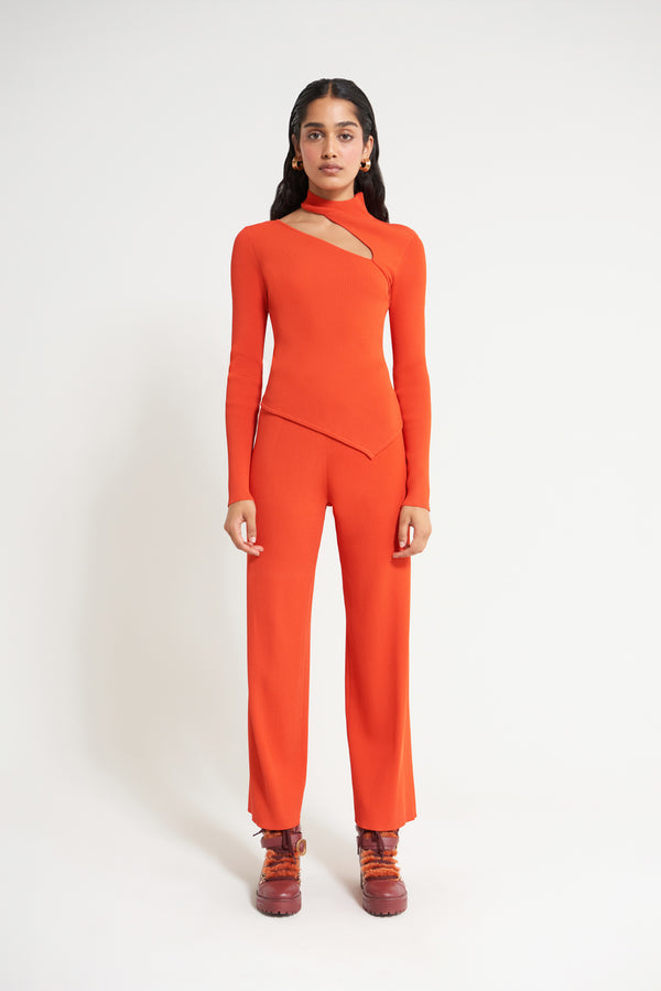 JOPLIN KNIT PANT - ROUGE