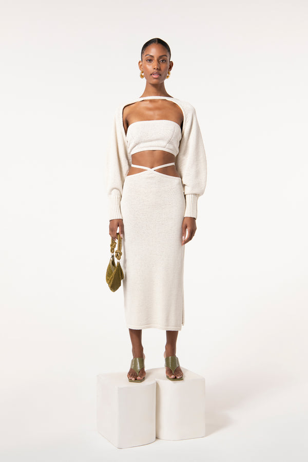 HEDDA KNIT SKIRT - OFF WHITE