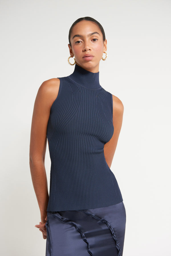 FRANCESCA KNIT TOP - ASPEN