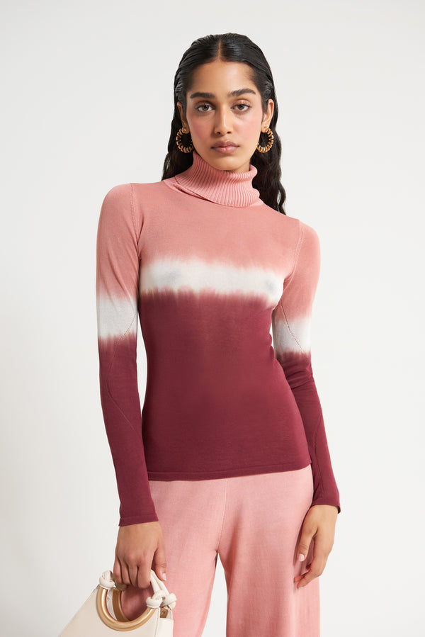 JODI KNIT TOP - JAIPUR ROUGE