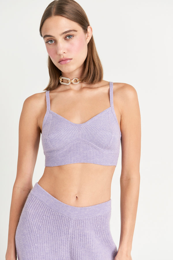 SOMAGE KNIT TOP - AMETHYST