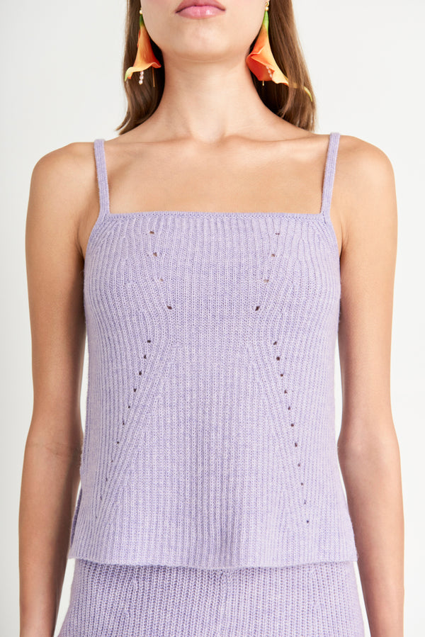 GESA KNIT TOP - AMETHYST