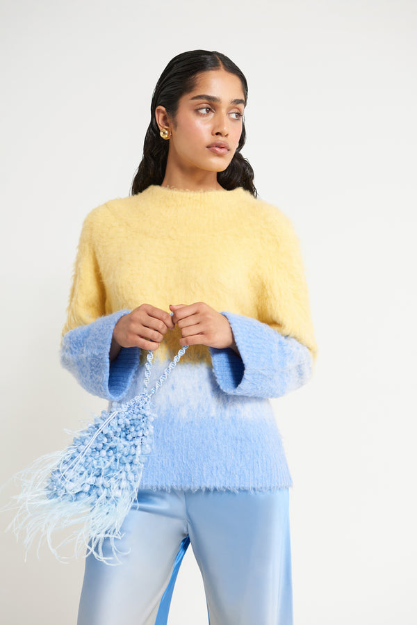 CYRA KNIT SWEATER - PROSECCO OMBRE