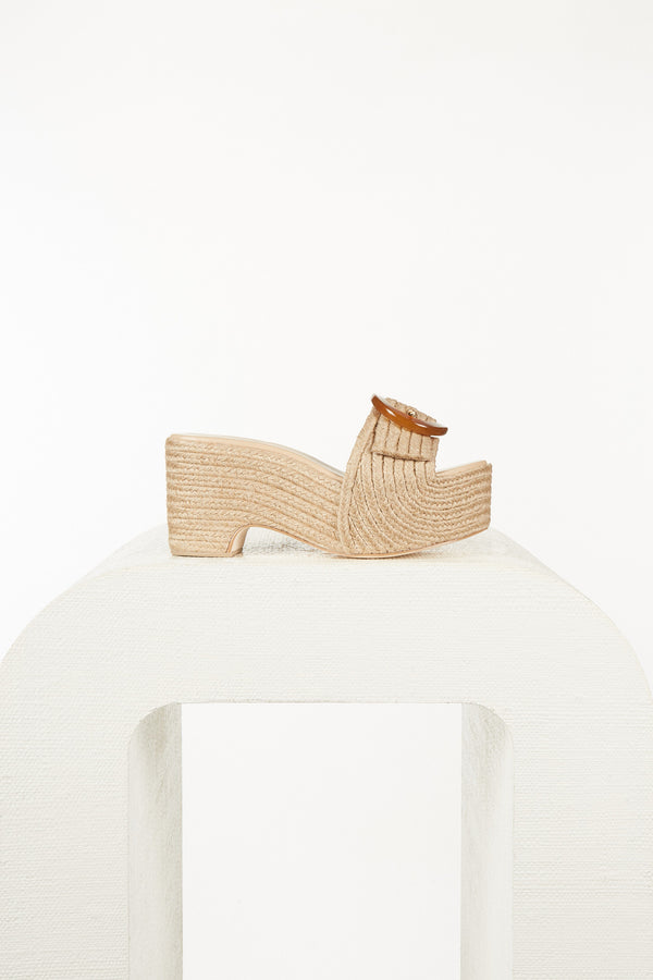 CLEIA PLATFORM - NATURAL ESPADRILLE