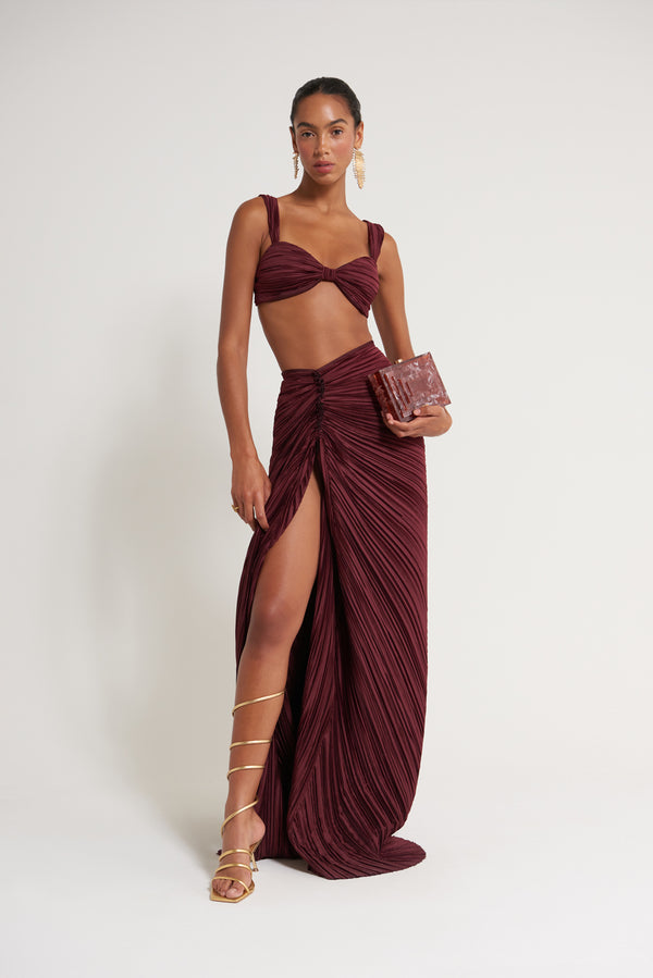 IZA SKIRT - MAROON PEAK