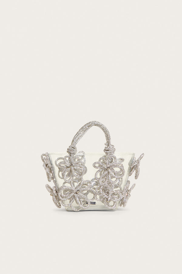 BLOOM NANO RHINESTONE BAG - CLEAR