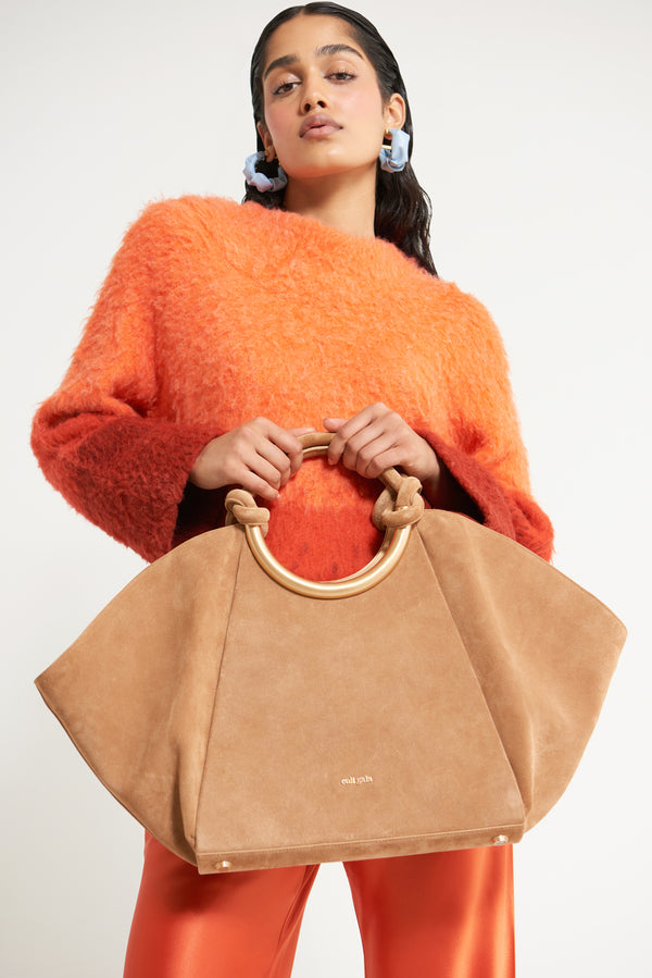 NILA TOTE BAG - CAMEL