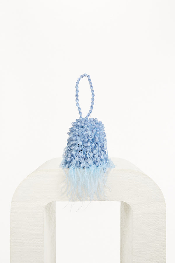 DORY FEATHER BAG - ICE BLUE